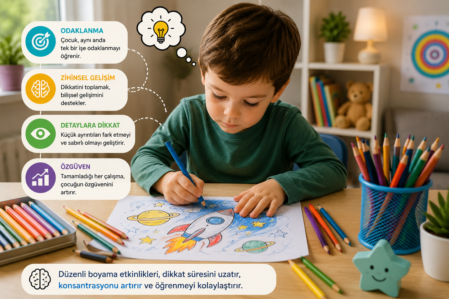 Boyama Yaparken Dikkat ve Konsantrasyon Nasıl Gelişir?